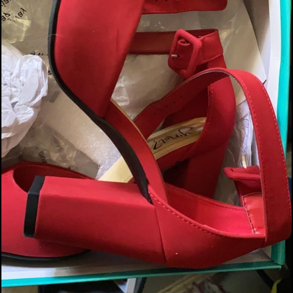 Red heels size 7 worn once